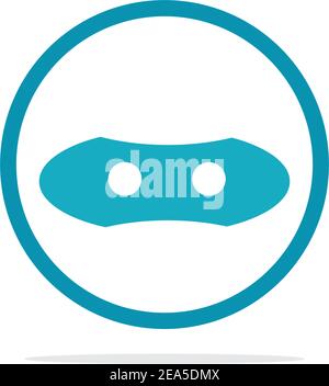 virtual reality logo illustration design template - vector Stock Vector