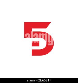 letter sc linked geometric simple flat line logo vector Stock Vector