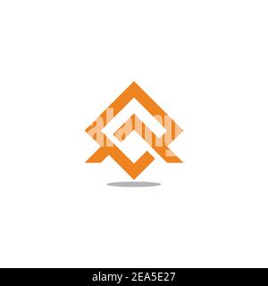 letter Ae square geometric linked shadow logo vector Stock Vector
