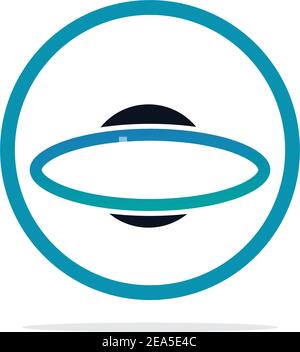 virtual reality logo illustration design template - vector Stock Vector