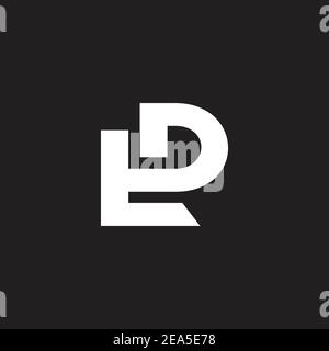 letter Dt linked geometric simple flat line logo vector Stock Vector