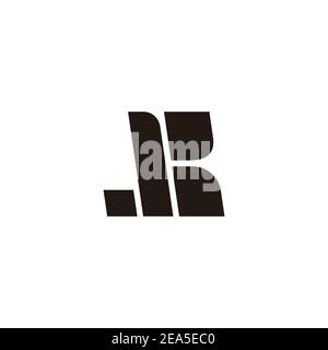 letter jk abstract simple flat geometric logo vector Stock Vector