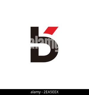 letter bk linked geometric simple flat line logo vector Stock Vector