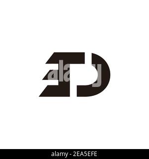 abstract letter rd simple motion geometric logo vector Stock Vector