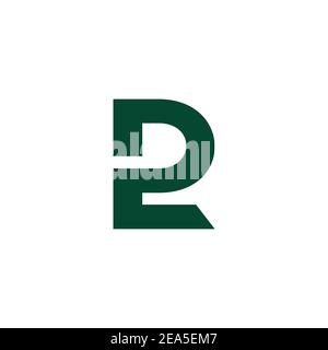letter D2 linked geometric simple flat logo vector Stock Vector