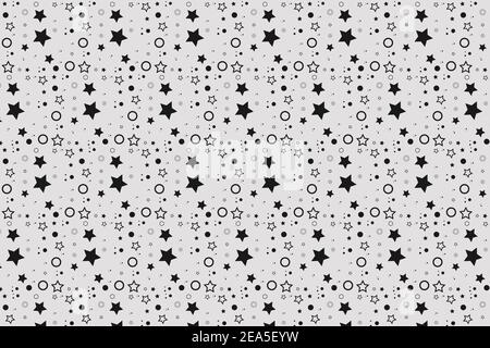 Beautiful black stars pattern Stock Vector