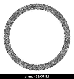 Black and white frame. Round pattern in form of mandala. Decorative border with animal ornament. Zebra skin. Copy space. Fashion board. Template Stock Vector