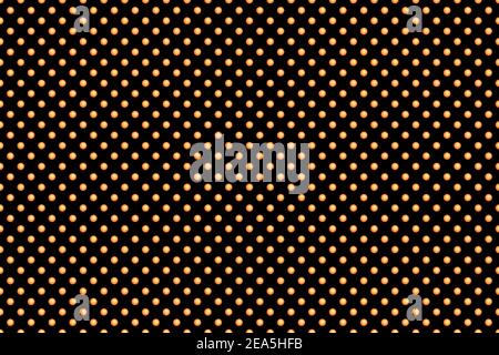 Abstract seamless pattern with different grunge effect. Black background with golden gradient polka dots. Template design for invitation, poster, card Stock Vector