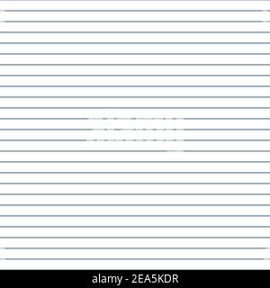 Grid paper. Abstract striped background with color blue horizontal lines. Geometric pattern for school, wallpaper, textures. Lined paper blank Stock Vector