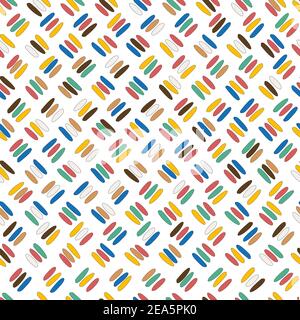Seamless pattern with oblique colored sticks Stock Vector