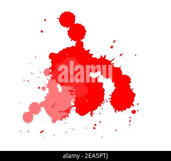 Abstract red blood splatter brush backdrop Stock Photo