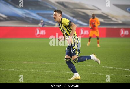 Fenerbahce’s Mesut Ozil, during Fenerbahce - Galatasaray Turkish Super League Game at Fenerbahce Stadium in Istanbul, Turkey, November 6, 2021. Photo by Tolga Adanali/Depo Photos/ABACAPRESS.COM. Stock Photo