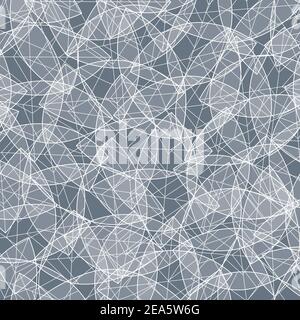 Autumn seamless pattern with white transparent leaves on blue background. Outline floral vector illustration for fabric, textile, wallpaper, posters Stock Vector