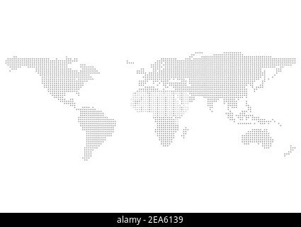 map of world with rounded square and grey color, vector EPS10, Element of this image furnished by Nasa Stock Vector