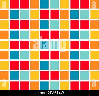 Abstract colourful seamless patten with shapes on a white background Stock Vector