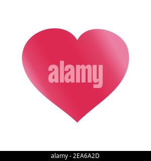 Red shape heart icon symbol graphic design, valentine sign isolated on white background vector illustration Stock Vector