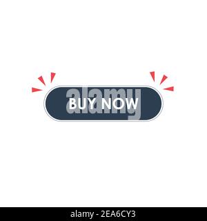 Buy Now round button. Shopping online Stock Vector illustration isolated on white background. Stock Vector