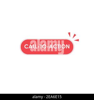call to action round button with click effect. Stock Vector illustration isolated on white background. Stock Vector