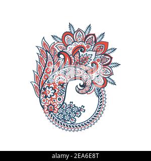 Vector Paisley Floral isolated ornament Stock Vector