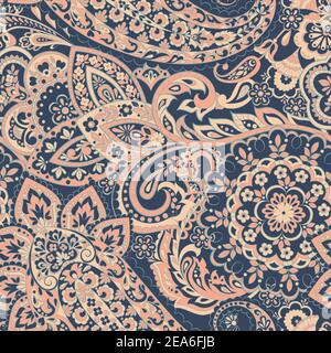 Paisley seamless indian pattern. Ethnic vector background Stock Vector