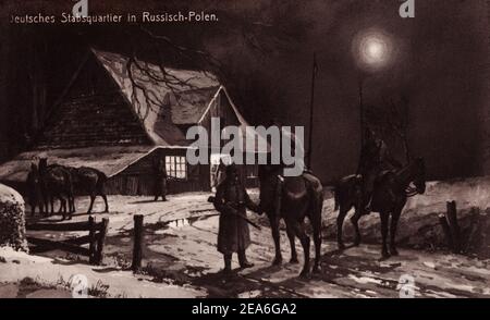 The First World War. Eastern Front. German headquarters in Russian Poland Stock Photo