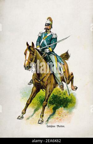 Royal Italian army before World War I. Light cavalry (officer). 1910s Stock Photo