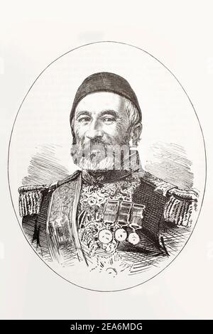 Russian-Turkish war of 1877-1878. Dervish-pasha (1817-96), Turkish general and diplomat. Stock Photo
