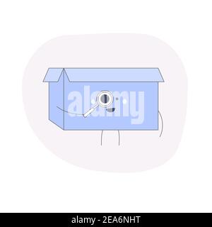Positive character box in search. The concept of searching on the Internet or on a website Stock Vector