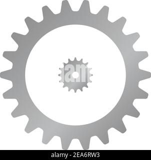 Machine gear, cogwheel vector icon illustration ( silver ) Stock Vector
