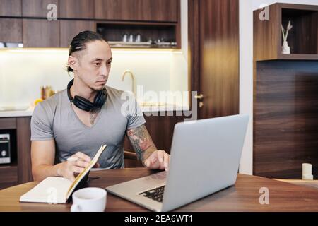 Man working from home Stock Photo