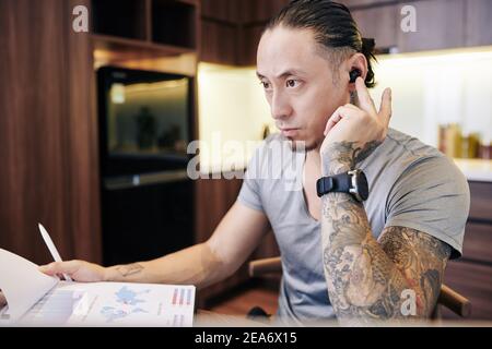 Businessman making phone call Stock Photo