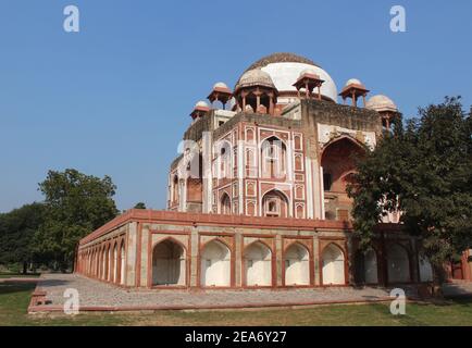 Restored Tomb of Abdul Rahim Khan I Khanan, one of the Navratnas of Mughal Emperor Akbar, in Nizamuddin, Delhi, India Stock Photo