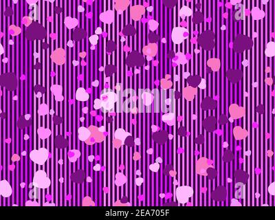 Hearts seamless pattern. Happy Valentine's Day. Background with hearts for greeting card, wrapping paper, promotional items and invitations. Vector il Stock Vector