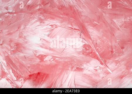 Pink painted plaster texture as a background Stock Photo