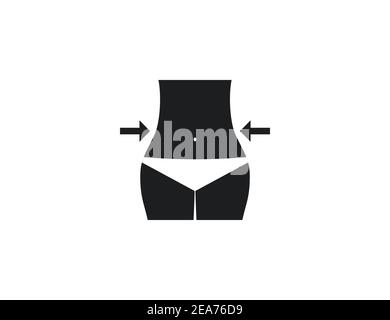 Vector illustration. Waist weight loss icon Stock Vector
