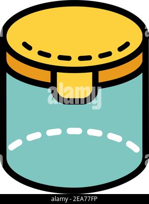Lunchbox color simple icon. Illustration of lunchbox icon vector for web design isolated on white Stock Vector