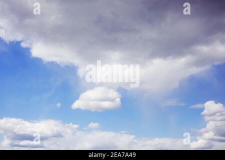 blue sky with clouds close up Stock Photo