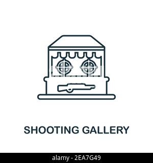 Shooting Gallery icon. Simple element from amusement park collection. Creative Shooting Gallery icon for web design, templates, infographics and more Stock Vector