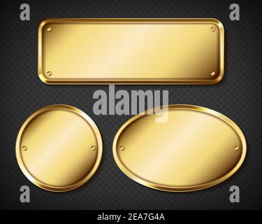 Free Vector  Realistic vector metal plate. isolated on transparent  background.
