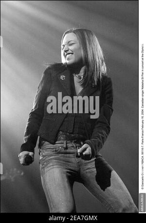 © Giancarlo Gorassini/ABACA. 56116-7. Paris-France. February 16, 2004. Canadian singer Natasha St-Pier in concert at the Olympia. Stock Photo