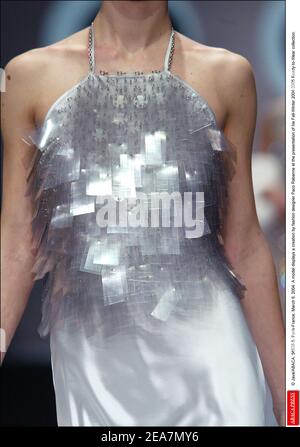 A model displays a creation of Paco Rabanne Fall-Winter 2013/2014 Ready ...