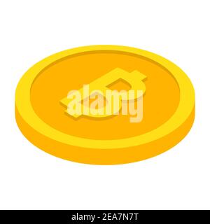 Bitcoin flat vector icon. Crypto currency coin. Cryptocurrency emblem. Web and Internet money logo. Vector Stock Vector