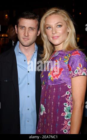 'Elisabeth Rohm and her boyfriend Dan Abrams pose as they arrive at the World Premiere of ''Secret Window'' held at the Loews Lincoln Square theatre in New York, on Sunday, March 7, 2004. (Pictured : Elisabeth Rohm, Dan Abrams). Photo by Nicolas Khayat/ABACA.' Stock Photo
