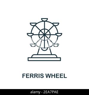 Ferris Wheel icon. Simple element from amusement park collection. Creative Ferris Wheel icon for web design, templates, infographics and more Stock Vector