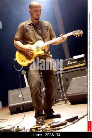 Joey Santiago of The Pixies performing in support of the bands' Reunion Tour 2004. Event held at Freeborn Hall on the UC Davis campus in Davis CA on April 29, 2004. Photo by Tim Mosenfelder/ABACA Stock Photo