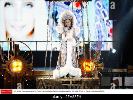 US singer Cher performs at 'Le Zenith' concert hall in Paris on