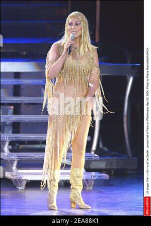 US singer Cher performs at 'Le Zenith' concert hall in Paris on