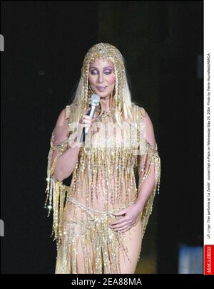 US singer Cher performs at 'Le Zenith' concert hall in Paris on US singer Cher performs at 'Le Zenith' concert hall in Paris on