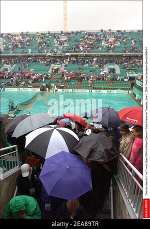 The rain disturbed the French Open 2004 at Roland Garros in Paris ...