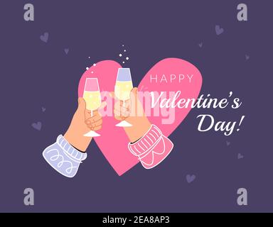 Valentines day cheers Stock Vector
